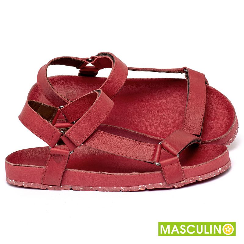 Laranja_Lima_Shoes_Sapatos_Masculinos___Rasteira_em_Couro_Vermelho_-_Codigo_-_156087_1