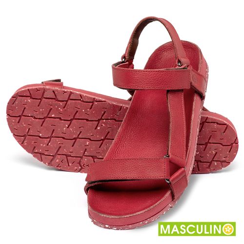 Rasteira em Couro Vermelho - Codigo - 156087