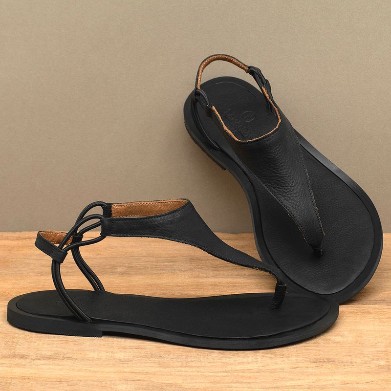 Laranja_Lima_Shoes_Sapatos_Femininos___Sandalia_Rasteira___Flat_em_Couro_Preto_-_Codigo_-_157023_3