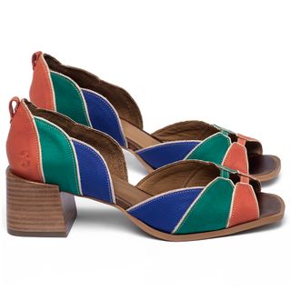 Sandália   Laranja Lima Shoes Classic Salto de 5 cm em Couro Colorido - Codigo - 157007