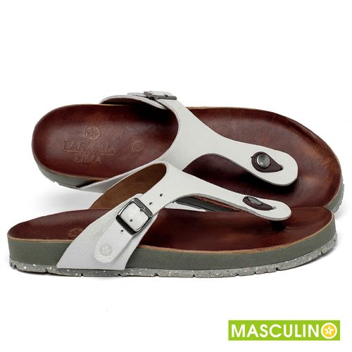 Rasteira em Couro Off-White - Codigo - 156084