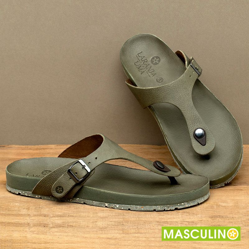 Laranja_Lima_Shoes_Sapatos_Masculinos___Rasteira_em_Couro_Musgo_-_Codigo_-_156084_3