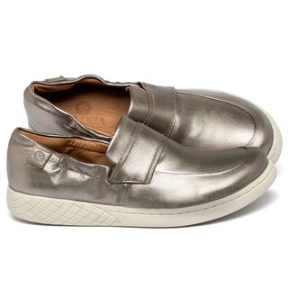 Tênis   Cano Baixo em Couro Metalizado - Codigo - 156034