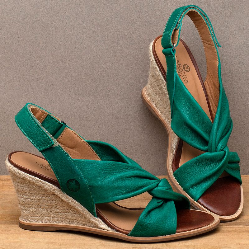 Laranja_Lima_Shoes_Sapatos_Femininos___Anabela___Corda_Salto_de_7_cm_em_Couro_Verde_-_Codigo_-_9581_3