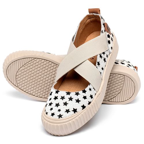 Tênis   Cano Baixo em Couro Off-White - Codigo - 153069