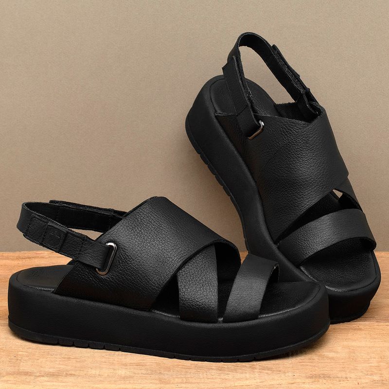 Laranja_Lima_Shoes_Sapatos_Femininos___Sandalia___Boho_Salto_de_4_cm_em_Couro_Preto_-_Codigo_-_153080_3