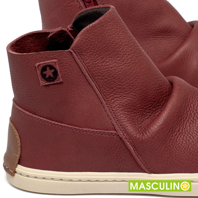 Laranja_Lima_Shoes_Sapatos_Masculinos___Tenis_Masculino___Cano_Alto_em_Couro_Vermelho_-_Codigo_-_156071_5