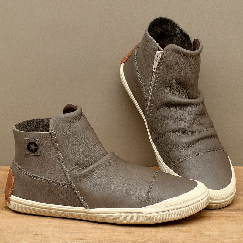 Laranja_Lima_Shoes_Sapatos_Femininos___Tenis___Cano_Alto_em_Couro_Cinza_-_Codigo_-_156077_3