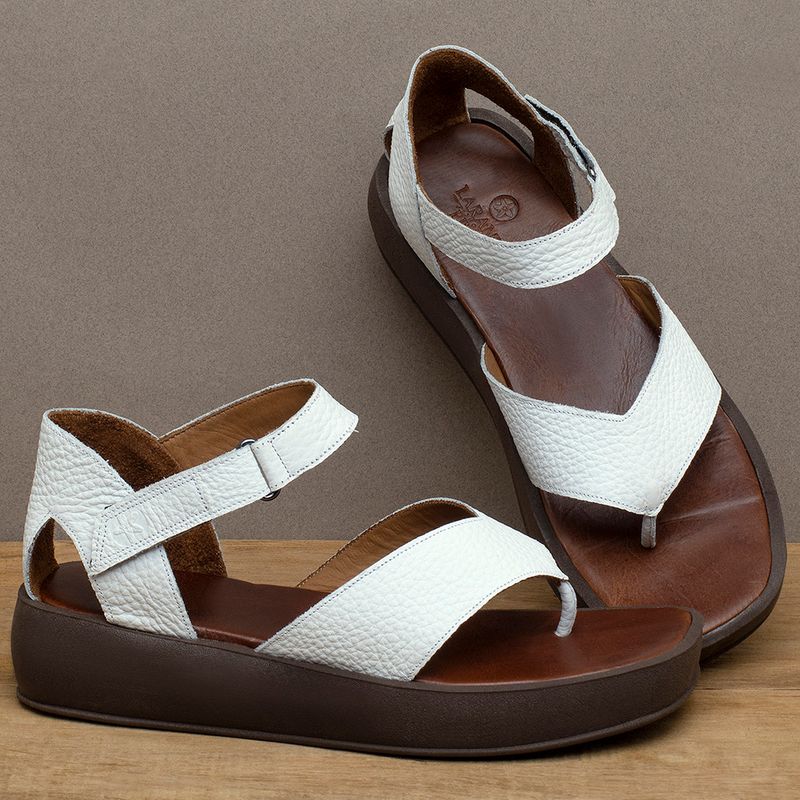 Laranja_Lima_Shoes_Sapatos_Femininos__-Sandalia---Boho-Salto-de-4-cm-em-Couro-Off-White---Codigo---3925_3