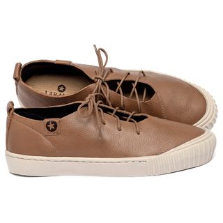 Tênis   Cano Baixo em Couro Laranja - Codigo - 153067