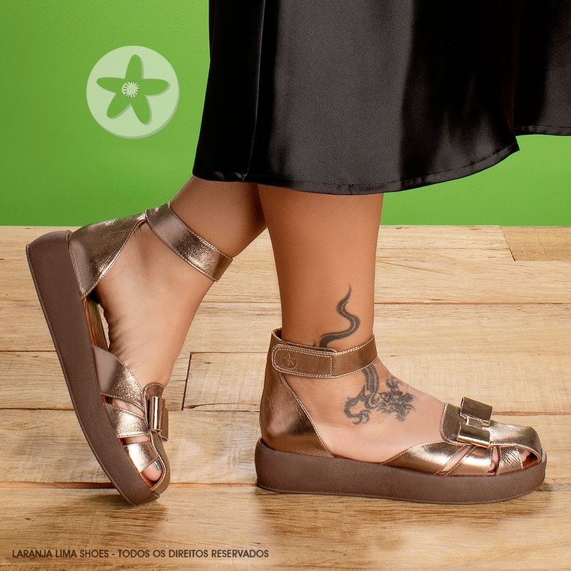 Laranja_Lima_Shoes_Sapatos_Femininos__-Sandalia---Boho-Salto-de-4-cm-em-Couro-Metalizado---Codigo---3971_7
