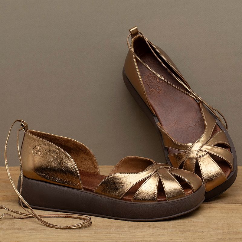 Laranja_Lima_Shoes_Sapatos_Femininos__-Sandalia---Boho-Salto-de-1-cm-em-Couro-Metalizado---Codigo---3972_3