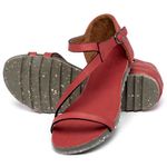Laranja_Lima_Shoes_Sapatos_Femininos__-Sandalia-Rasteira---Flat-em-Couro-Vermelho---Codigo---158019_2