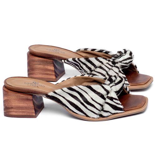 Sandália   Laranja Lima Shoes Classic Salto de 5 cm em Couro Animal Print - Codigo - 9642