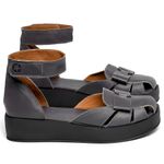Laranja_Lima_Shoes_Sapatos_Femininos__-Sandalia---Boho-Salto-de-4-cm-em-Couro-Cinza---Codigo---3971_1