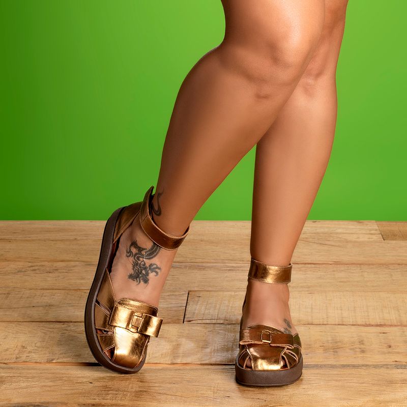Laranja_Lima_Shoes_Sapatos_Femininos__-Sandalia---Boho-Salto-de-4-cm-em-Couro-Metalizado---Codigo---3971_7
