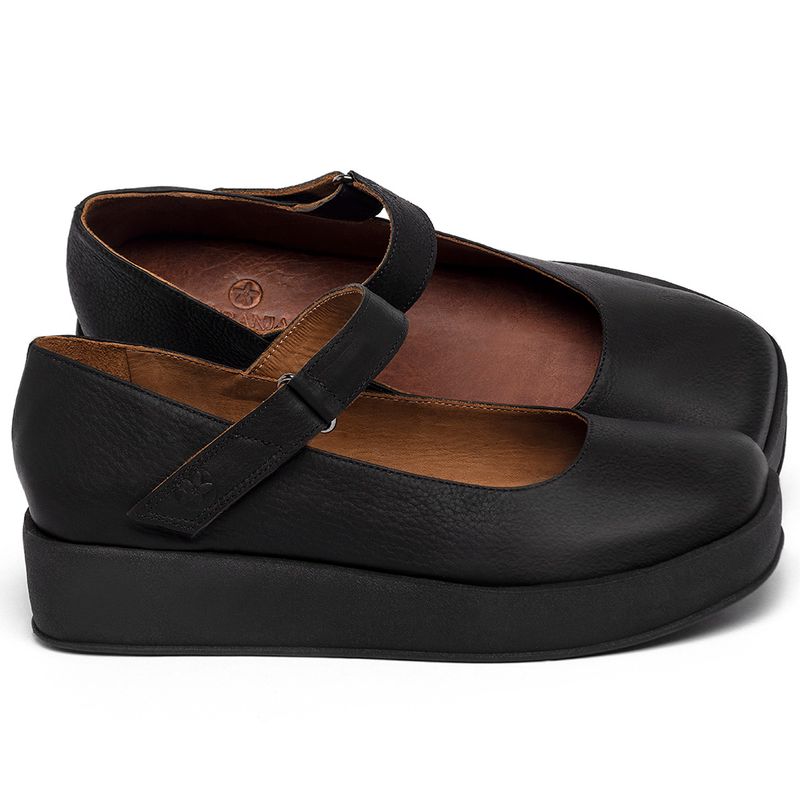 Laranja_Lima_Shoes_Sapatos_Femininos__-Sapatilha---Bico-Quadrado-Salto-de-4-cm-em-Couro-Preto---Codigo---3975_1