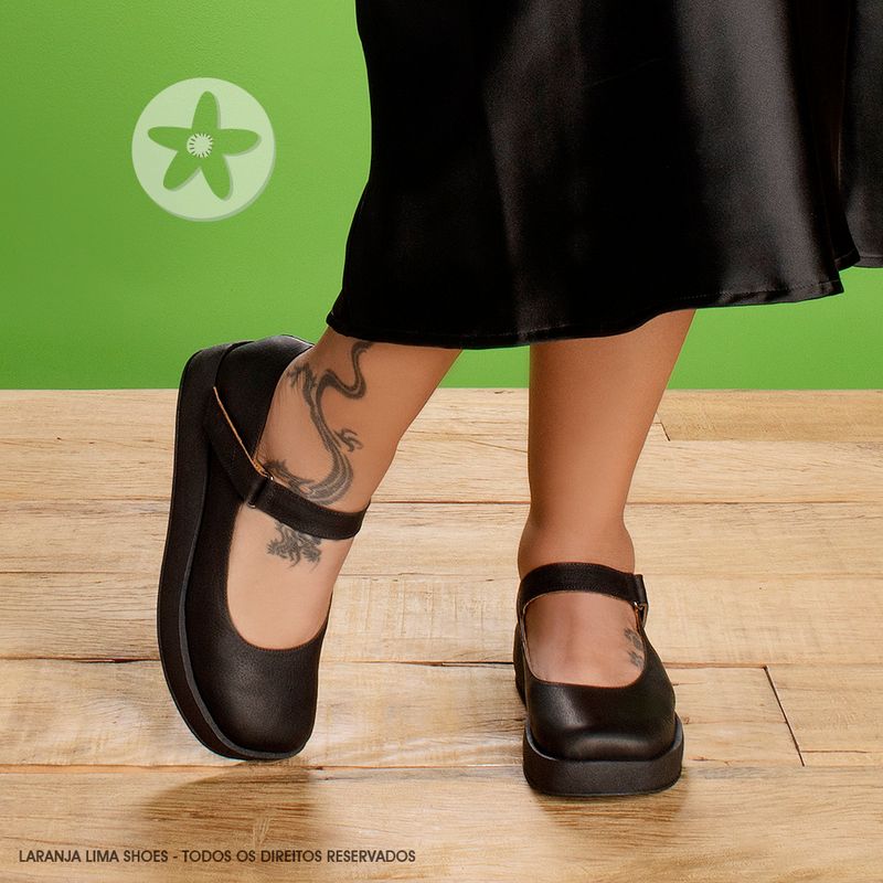 Laranja_Lima_Shoes_Sapatos_Femininos__-Sapatilha---Bico-Quadrado-Salto-de-4-cm-em-Couro-Preto---Codigo---3975_7