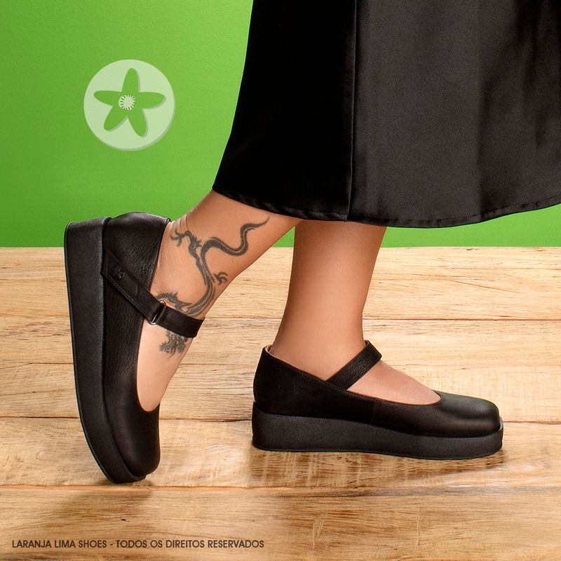 Laranja_Lima_Shoes_Sapatos_Femininos__-Sapatilha---Bico-Quadrado-Salto-de-4-cm-em-Couro-Preto---Codigo---3975_8