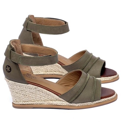 Anabela   Corda Salto de 7 cm Musgo - Codigo - 9598
