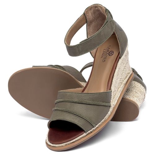 Anabela   Corda Salto de 7 cm Musgo - Codigo - 9598