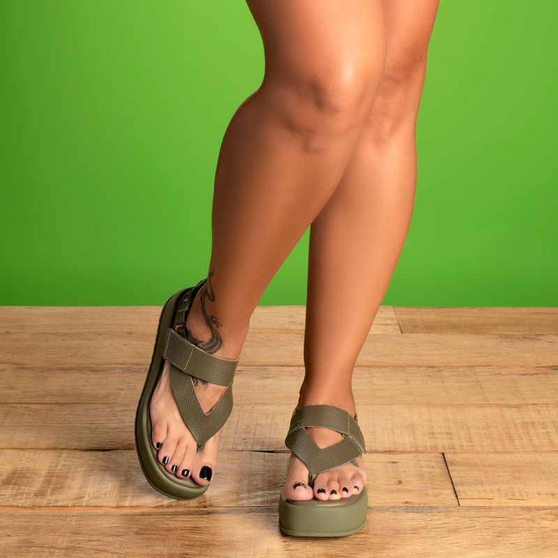 Laranja_Lima_Shoes_Sapatos_Femininos__-Sandalia---Boho-Salto-de-4-cm-em-Couro-Musgo---Codigo---153076_8