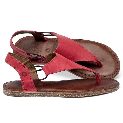 Sandália Rasteira   Flat em Couro Rosa - Codigo - 156062