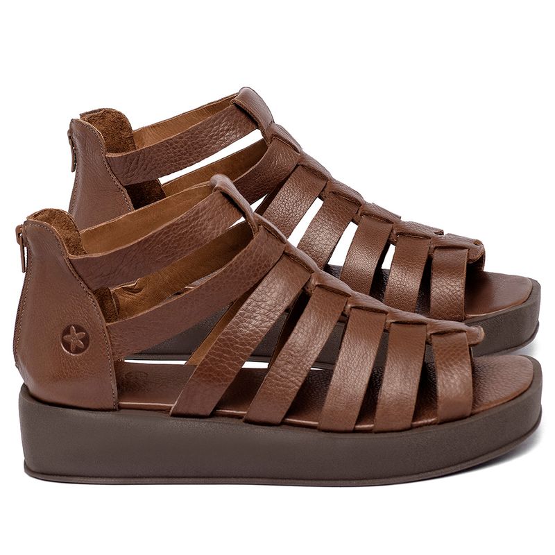 Laranja_Lima_Shoes_Sapatos_Femininos__-Sandalia---Boho-Salto-de-Fechado-em-Couro-Marrom---Codigo---3911_1