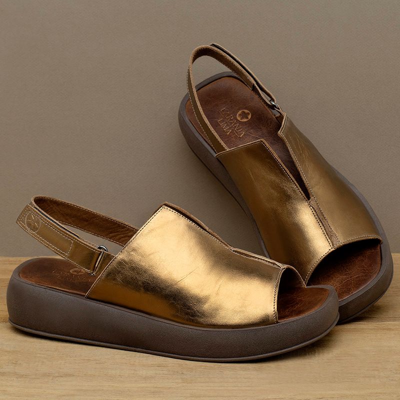 Laranja_Lima_Shoes_Sapatos_Femininos__-Sandalia---Boho-Salto-de-4-cm-em-Couro-Metalizado---Codigo---3917_3