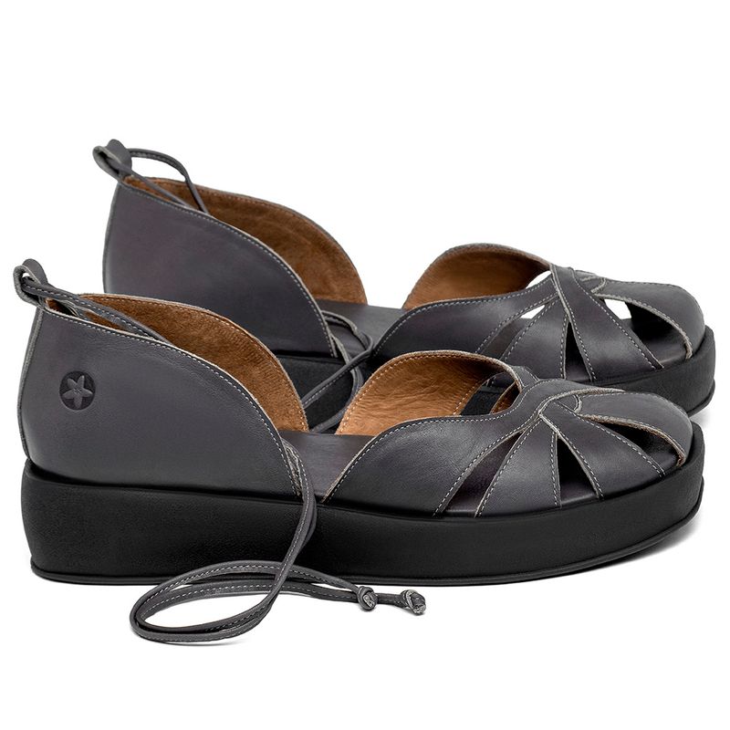 Laranja_Lima_Shoes_Sapatos_Femininos__-Sandalia---Boho-Salto-de-4-cm-em-Couro-Cinza---Codigo---3972_1