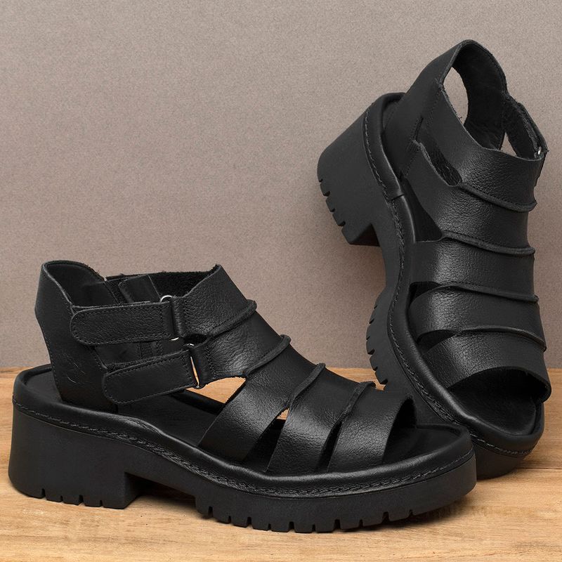 Laranja_Lima_Shoes_Sapatos_Femininos__-Sandalia---Boho-Salto-de-5-cm-em-Couro-Preto---Codigo---153013_3