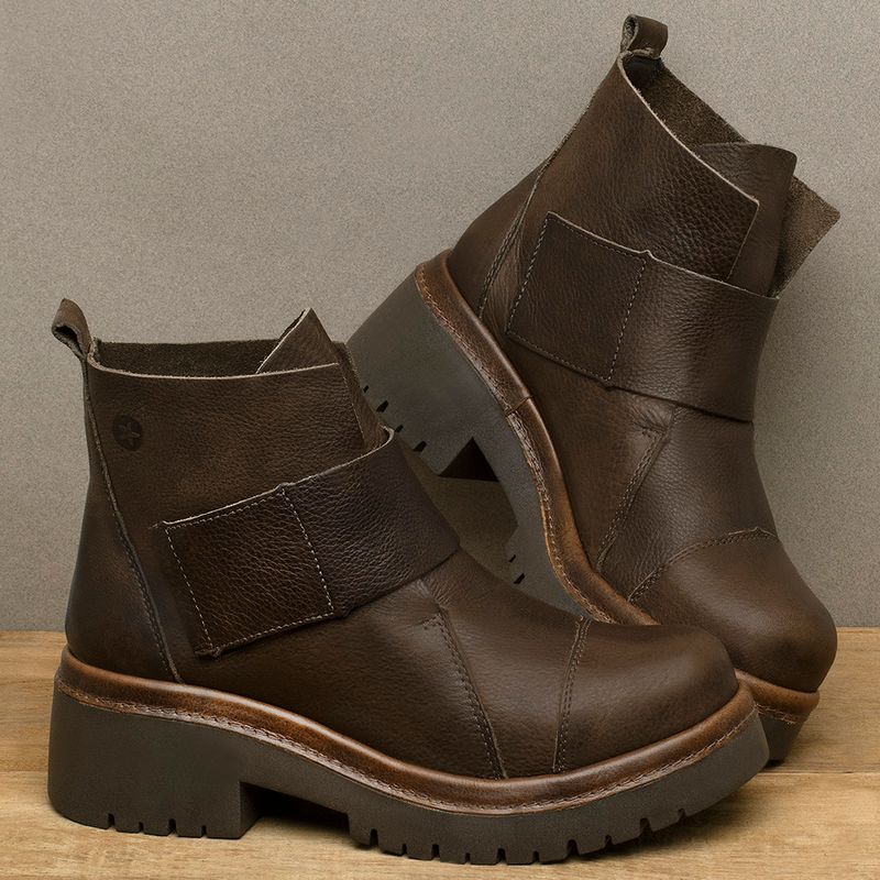 Laranja_Lima_Shoes_Sapatos_Femininos__-Bota---Cano-Curto-Salto-de-4-cm-em-Couro-Cafe---Codigo---153026_3