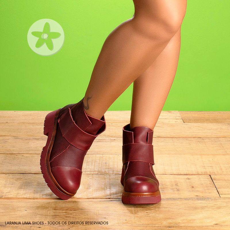 Laranja_Lima_Shoes_Sapatos_Femininos__-Bota---Cano-Curto-Salto-de-4-cm-em-Couro-Vinho---Codigo---153026_9