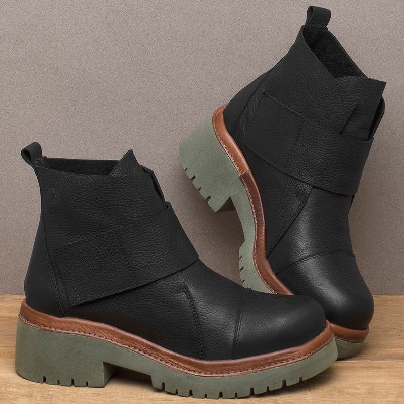 Laranja_Lima_Shoes_Sapatos_Femininos__-Bota---Cano-Curto-Salto-de-4-cm-em-Couro-Preto---Codigo---153026_3