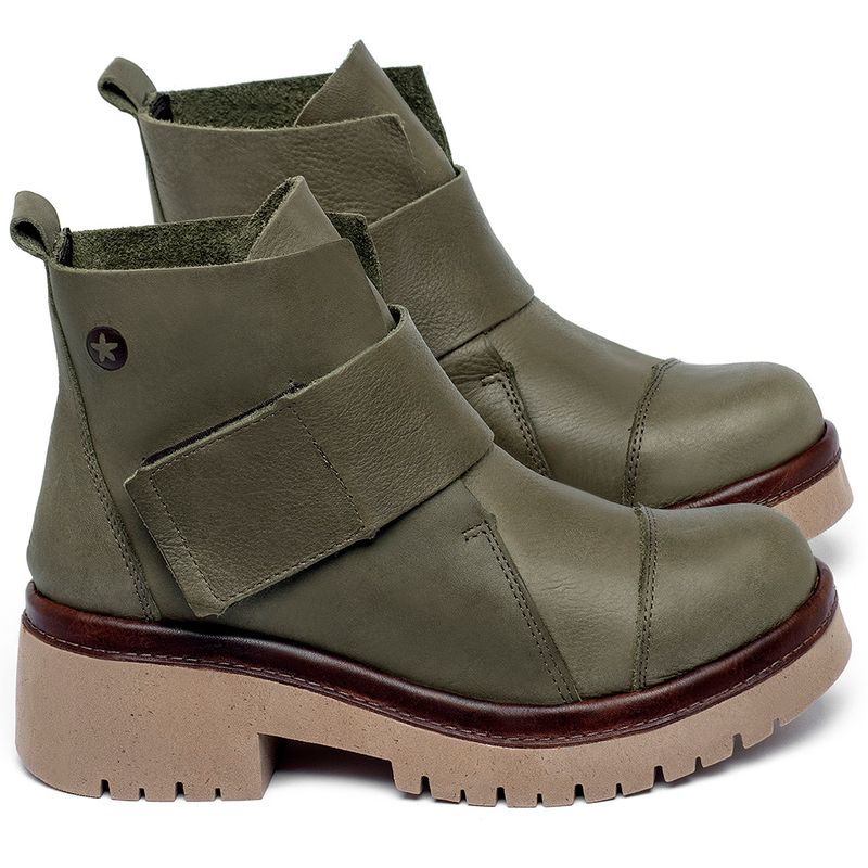 Laranja_Lima_Shoes_Sapatos_Femininos__-Bota---Cano-Curto-Salto-de-4-cm-em-Couro-Musgo---Codigo---153026_1