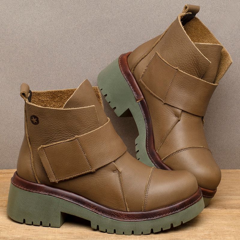 Laranja_Lima_Shoes_Sapatos_Femininos__-Bota---Cano-Curto-Salto-de-4-cm-em-Couro-Caramelo---Codigo---153026_3