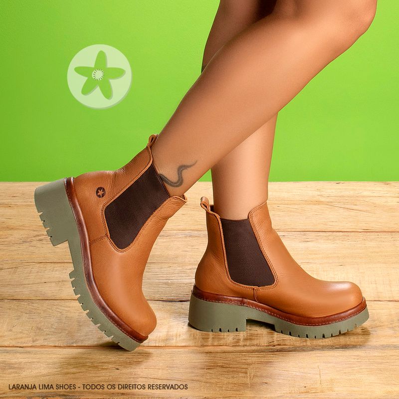 Laranja_Lima_Shoes_Sapatos_Femininos__-Bota---Cano-Curto-Salto-de-4-cm-em-Couro-Laranja---Codigo---153029_8