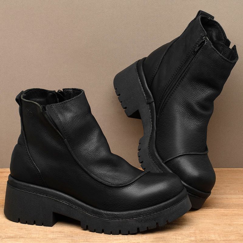Laranja_Lima_Shoes_Sapatos_Femininos__-Bota---Cano-Curto-Salto-de-4-cm-em-Couro-Preto---Codigo---153052_3