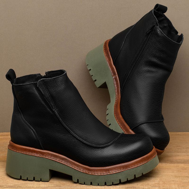 Laranja_Lima_Shoes_Sapatos_Femininos__-Bota---Cano-Curto-Salto-de-4-cm-em-Couro-Preto---Codigo---153052_3