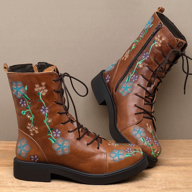 Laranja_Lima_Shoes_Sapatos_Femininos__-Bota---Cano-Medio-Salto-de-2-cm-em-Couro-Marrom---Codigo---156093_3