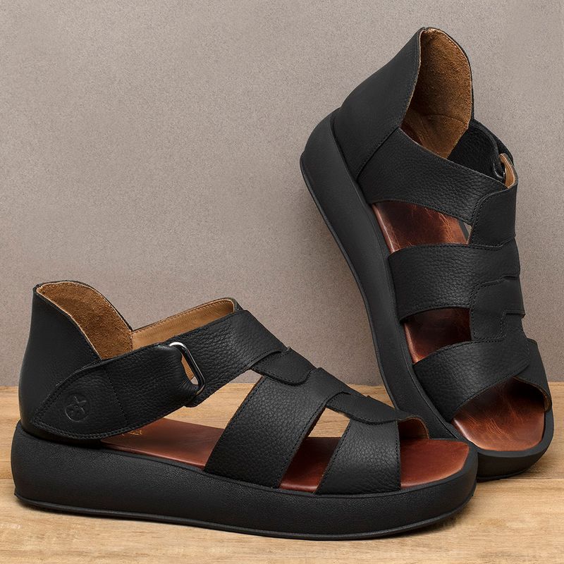 Laranja_Lima_Shoes_Sapatos_Femininos__-Sandalia---Boho-Salto-de-4-cm-em-Couro-Preto---Codigo---3915_3