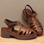 Laranja_Lima_Shoes_Sapatos_Femininos__-Sandalia---Boho-Salto-de-5-cm-em-Couro-Marrom---Codigo---153060_3