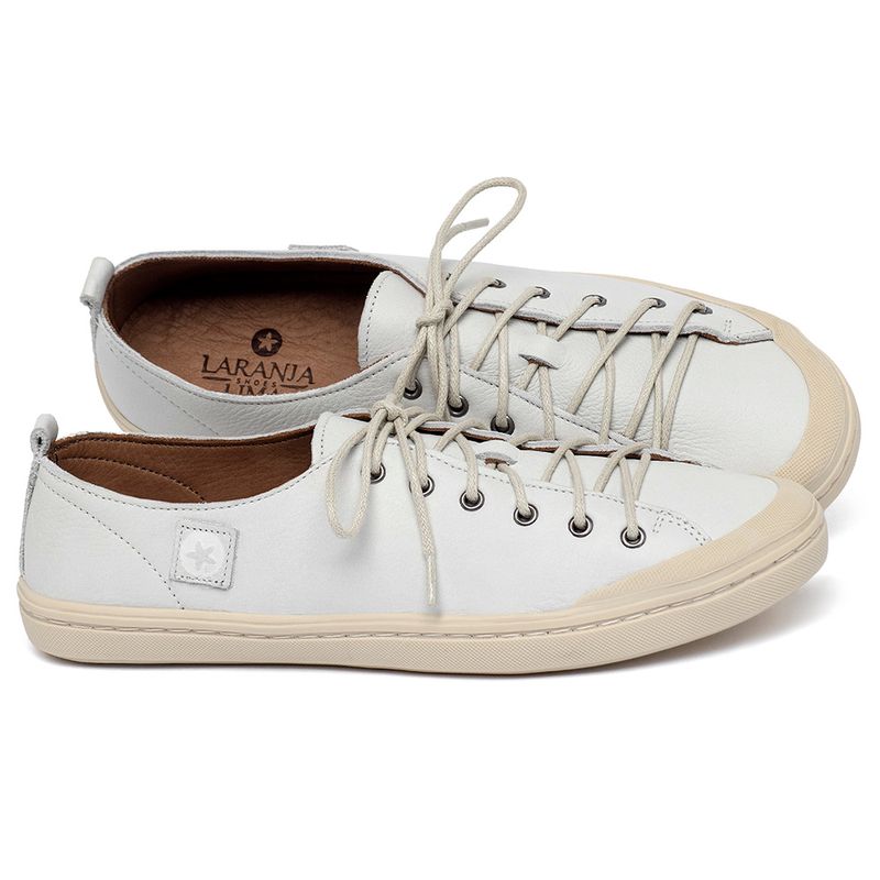 Laranja_Lima_Shoes_Sapatos_Femininos__-Tenis---Cano-Baixo-em-Couro-Off-White---Codigo---156075_1