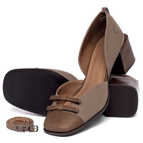 Scarpin   Bico Quadrado Salto de 5 cm em Couro Fendi - Codigo - 157036