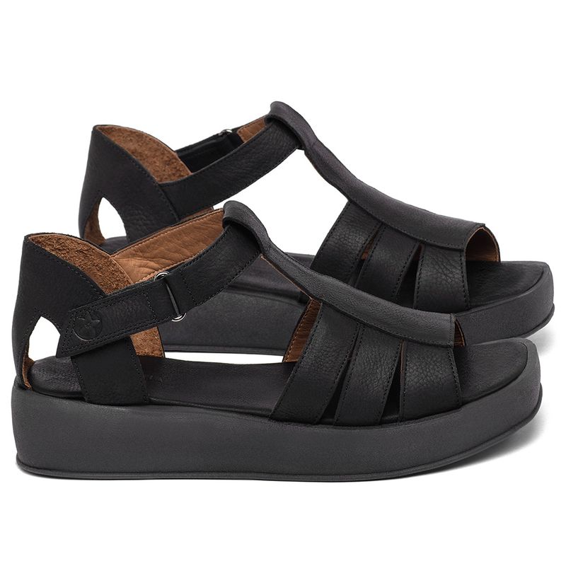 Laranja_Lima_Shoes_Sapatos_Femininos__-Sandalia---Boho-Salto-de-1-cm-em-Couro-Preto---Codigo---3918_1