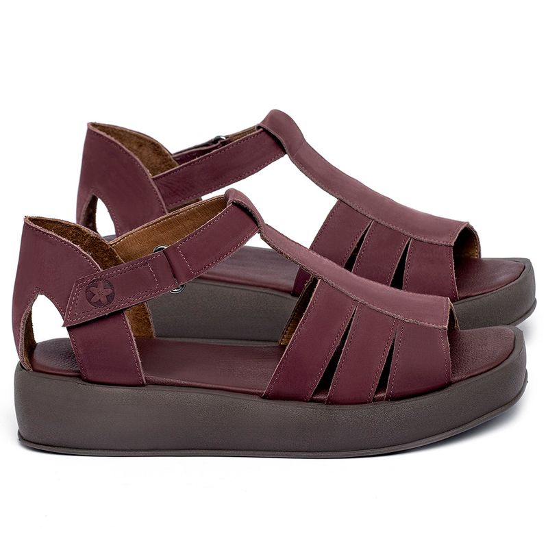 Laranja_Lima_Shoes_Sapatos_Femininos__-Sandalia---Boho-Salto-de-1-cm-em-Couro-Vinho---Codigo---3918_1