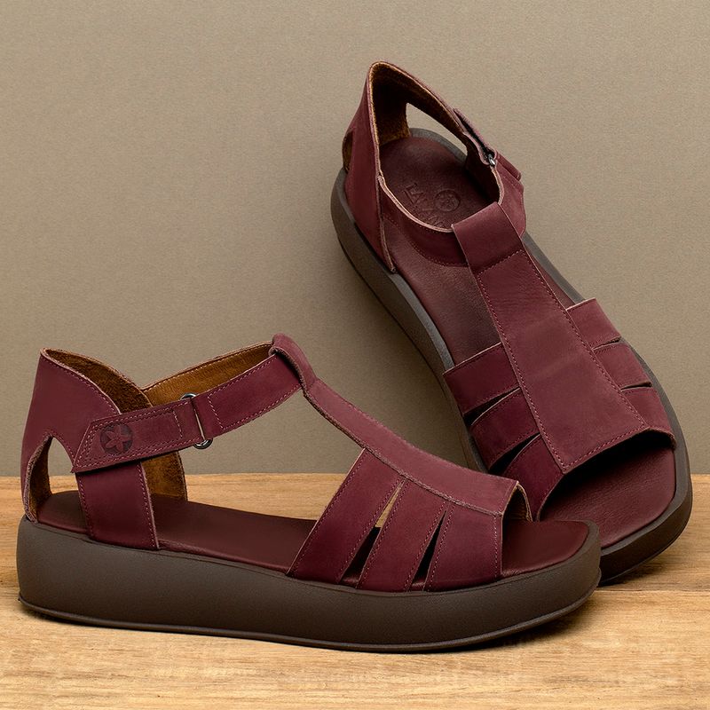 Laranja_Lima_Shoes_Sapatos_Femininos__-Sandalia---Boho-Salto-de-1-cm-em-Couro-Vinho---Codigo---3918_3
