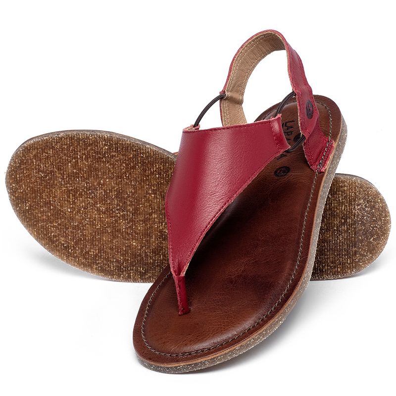 Laranja_Lima_Shoes_Sapatos_Femininos__-Sandalia-Rasteira---Flat-em-Couro-Vermelho---Codigo---141361_2