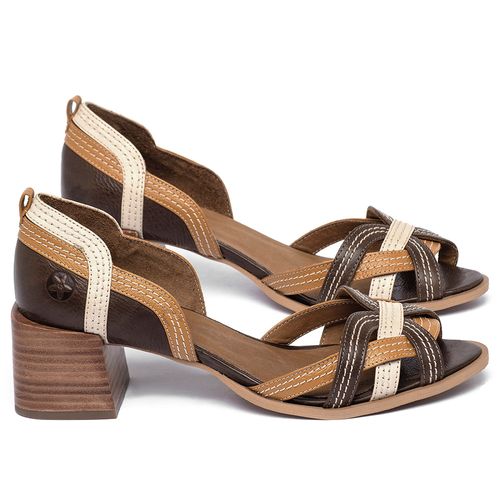 Sandália   Laranja Lima Shoes Classic Salto de 5 cm em Couro Colorido - Codigo - 3871