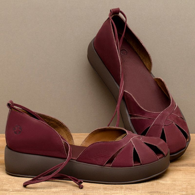 Laranja_Lima_Shoes_Sapatos_Femininos__-Sandalia---Boho-Salto-de-4-cm-em-Couro-Vinho---Codigo---3972_3